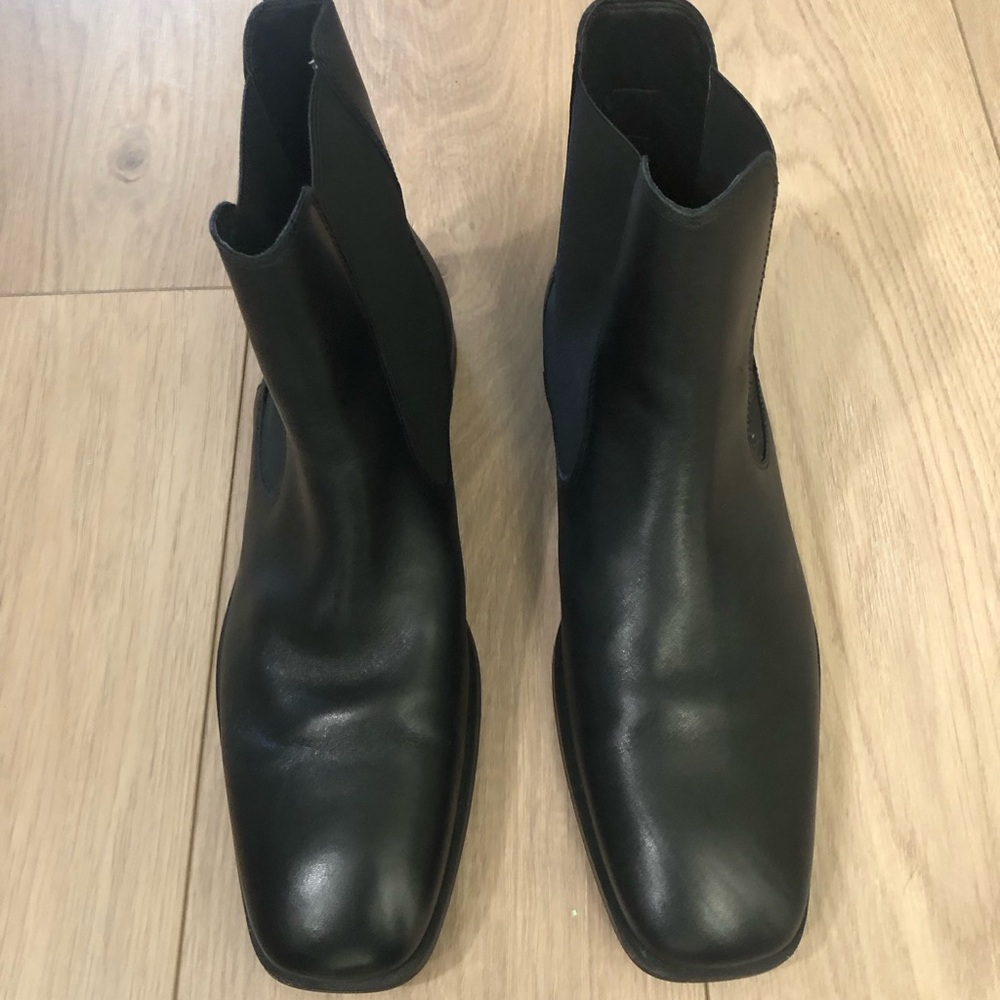 Black upper Leather Men's Boots